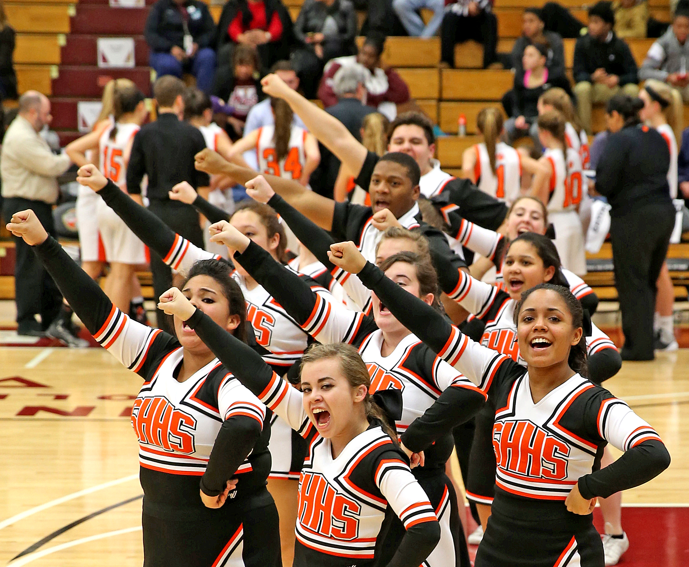 Cheerleading team at a competition